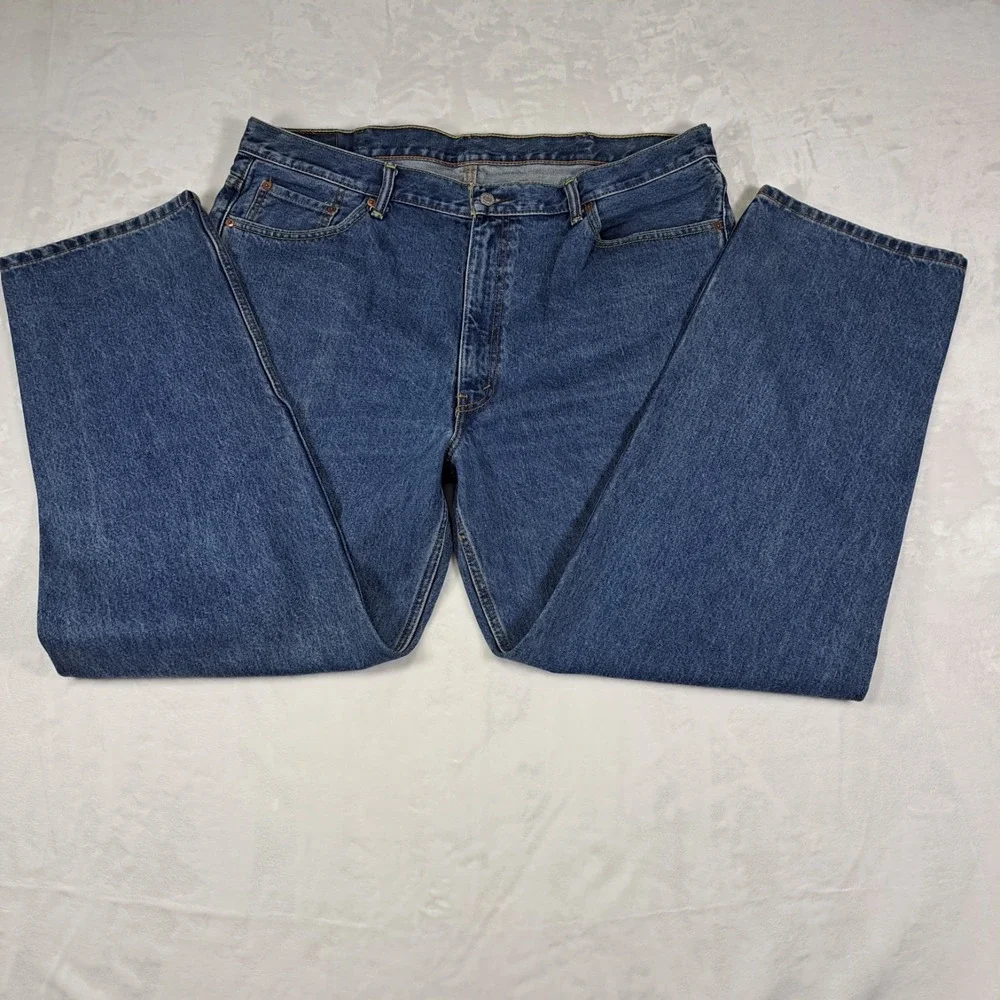 Levi's 550 Relaxed Fit Jeans Mens 42x32 Blue Excellent Denim Tapered Leg